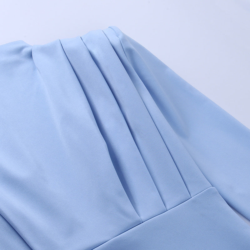 Elegant Round Neck High Neck Long Dresses