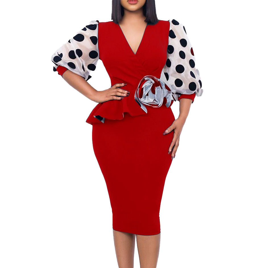 Fashion Polka Dot Tulle Women Dresses