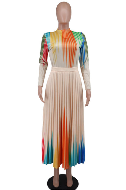 Women Floral Print Long Sleeves Dresses