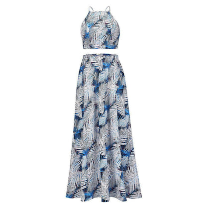 New Women Backless 2 Pcs Long Dresses-STYLEGOING