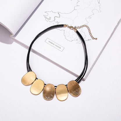 Fashion Ethnic Alloy Geometry Shape Necklace for Women