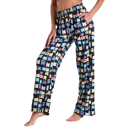 Leisure Women Comfortable Pants with Pocket