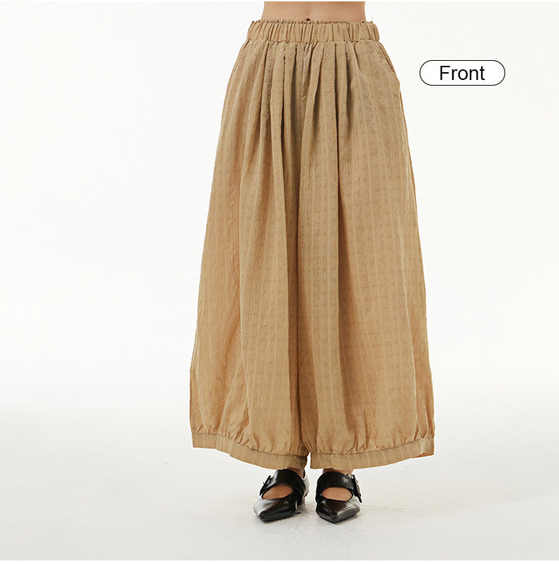 Vintage Designed Plus Sizes Summer Wide Legs Pants