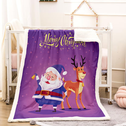 3D Christmas Desgin Sherpa Fleece Warm Blankets