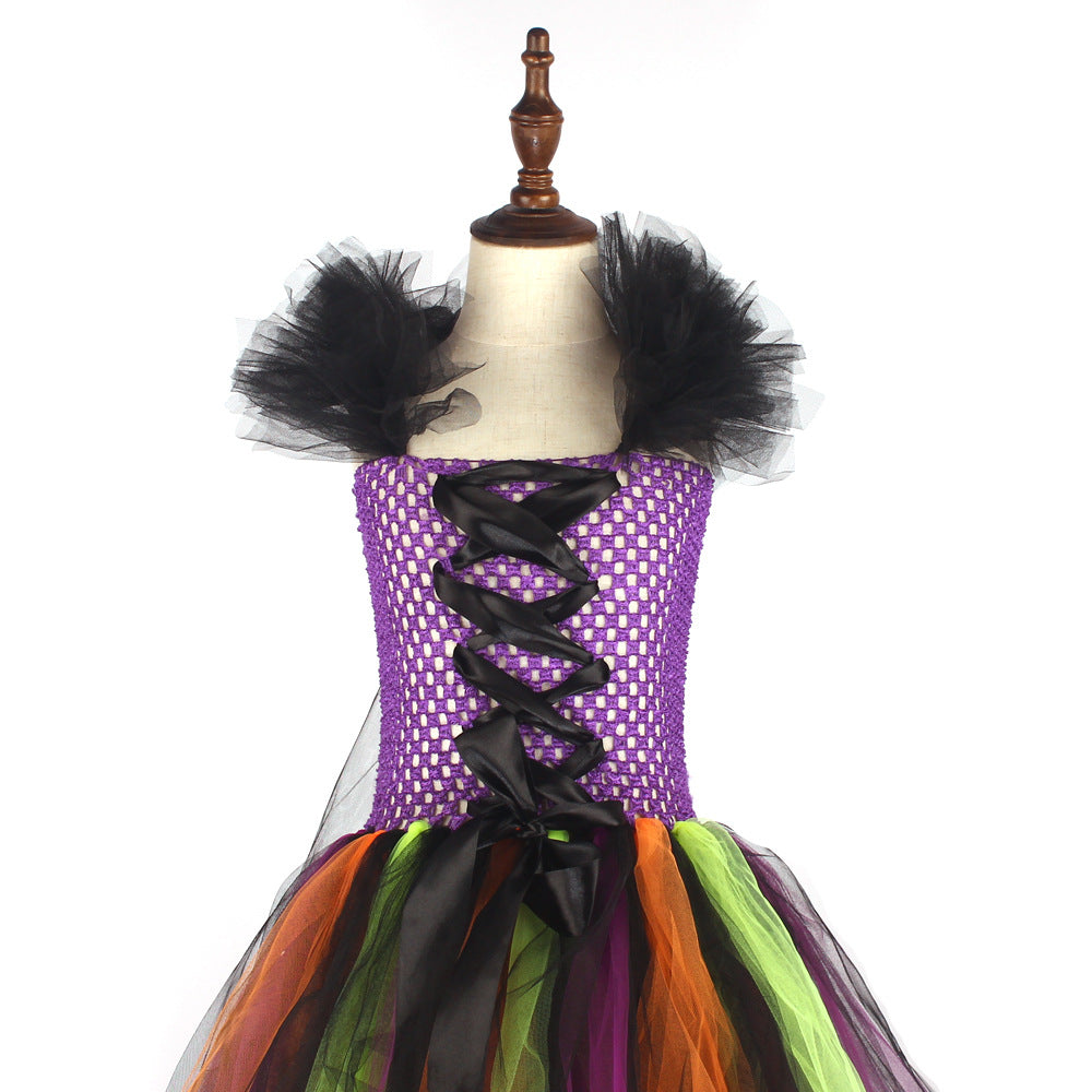 Halloween Tulle Witch Ball Dresses Cosplay