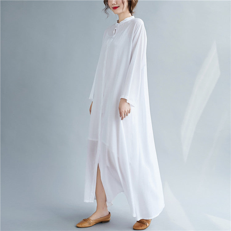 Women Stand Collar Plus Sizes T Shirts Dresses