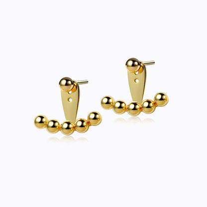 Round Peas Shaped Sterling Sliver Earrlngs for Women