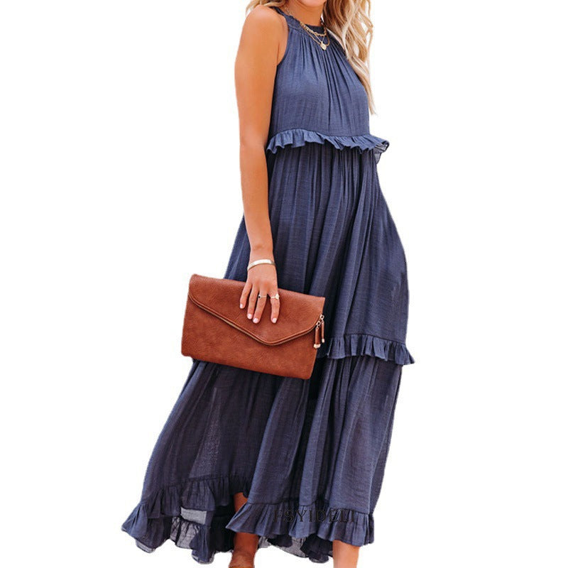 Summer Irregular Design Long Holiday Dresses