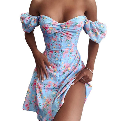 Sexy Off The Shoudler Puff Sleeves Dresses-STYLEGOING