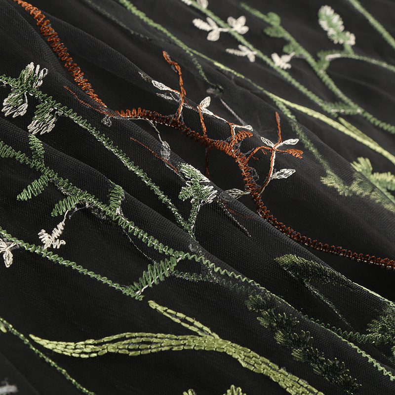 Vintage Sleeveless Embroidery Dresses
