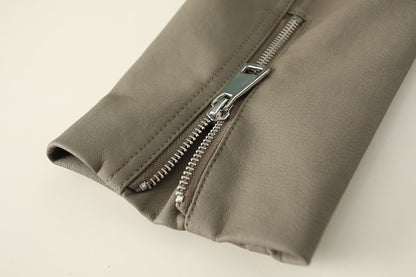 Fashion Motorcycle PU Leather Zipper Jackets