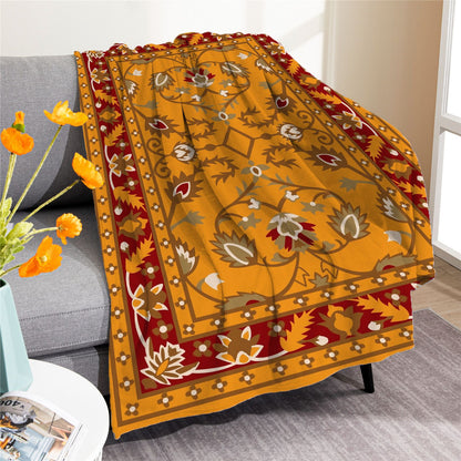 Vintage Boho Fleece Throw Blankets