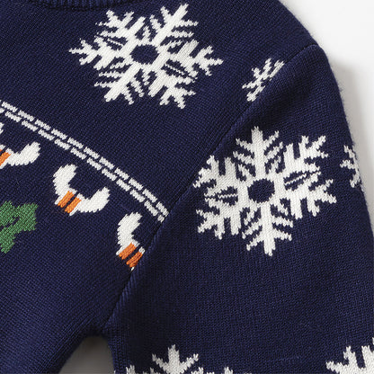 Merry Christmas Knitting Kids Sweaters