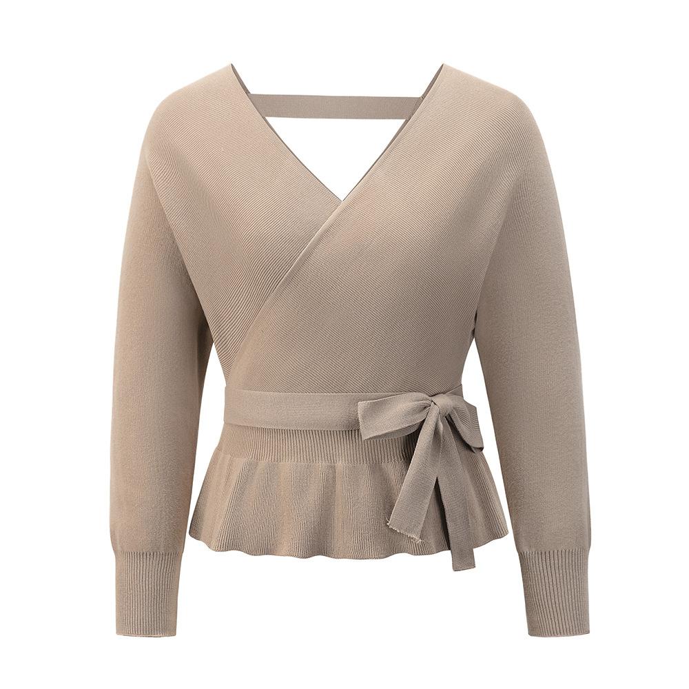 New Pullover V Neck Knitting Sxey Sweaters-STYLEGOING
