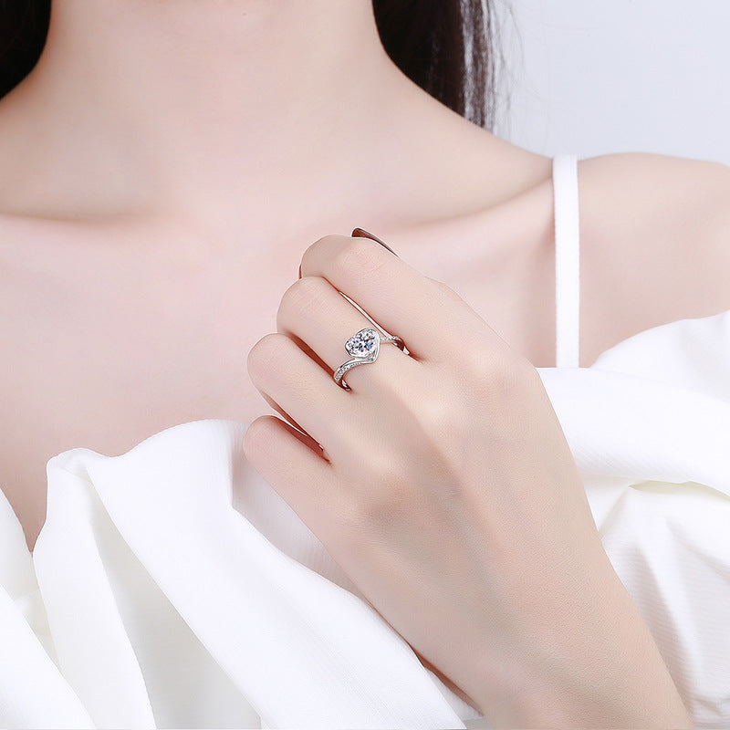 Fashion Sweetheart Design Silver Rings for Women