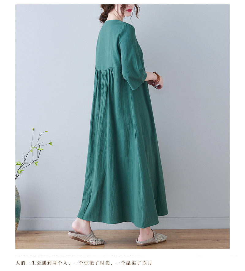 Bohemian Linen Summer Long Dresses