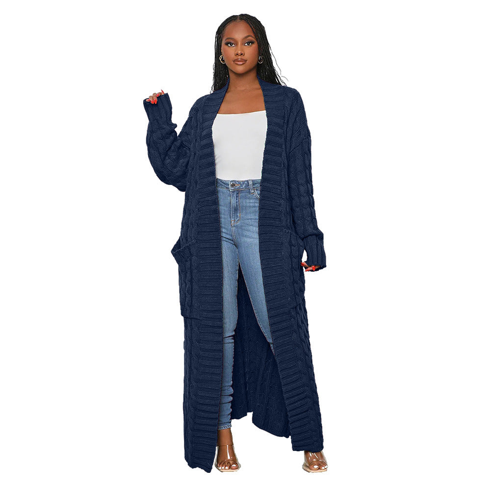 Casual Long Knitted Cardigan Overcoats for Women