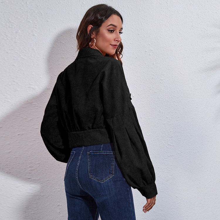 Casual Women Corduroy Jacket Coats
