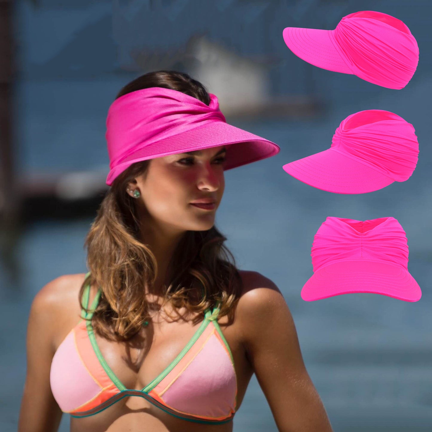 Summer Beach Sun Proof Outdoor Hats 2pcs/Set