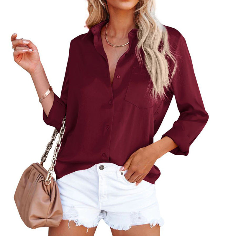 Summer Stain Office Lady Shirts