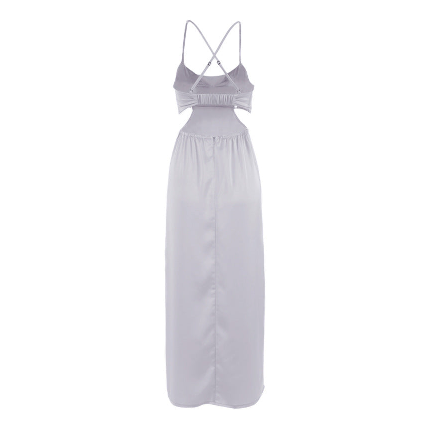 Summer Stain Backless Women Party Dresses