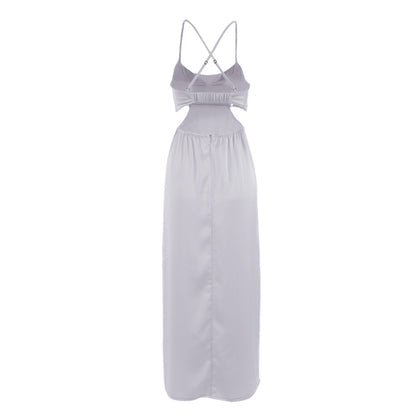 Summer Stain Backless Women Party Dresses