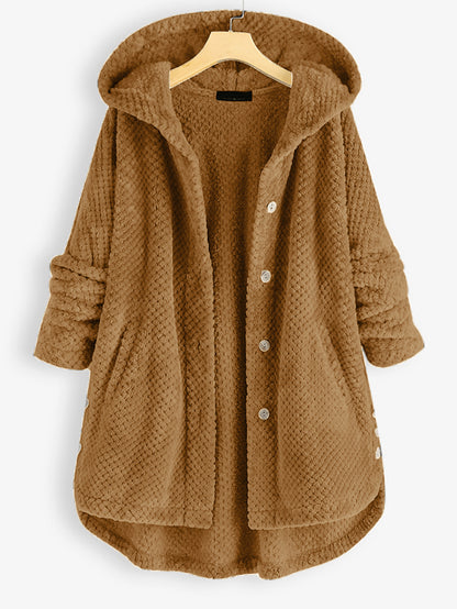 Casual Women Velvet Puls Sizes Hoodies Overcoat