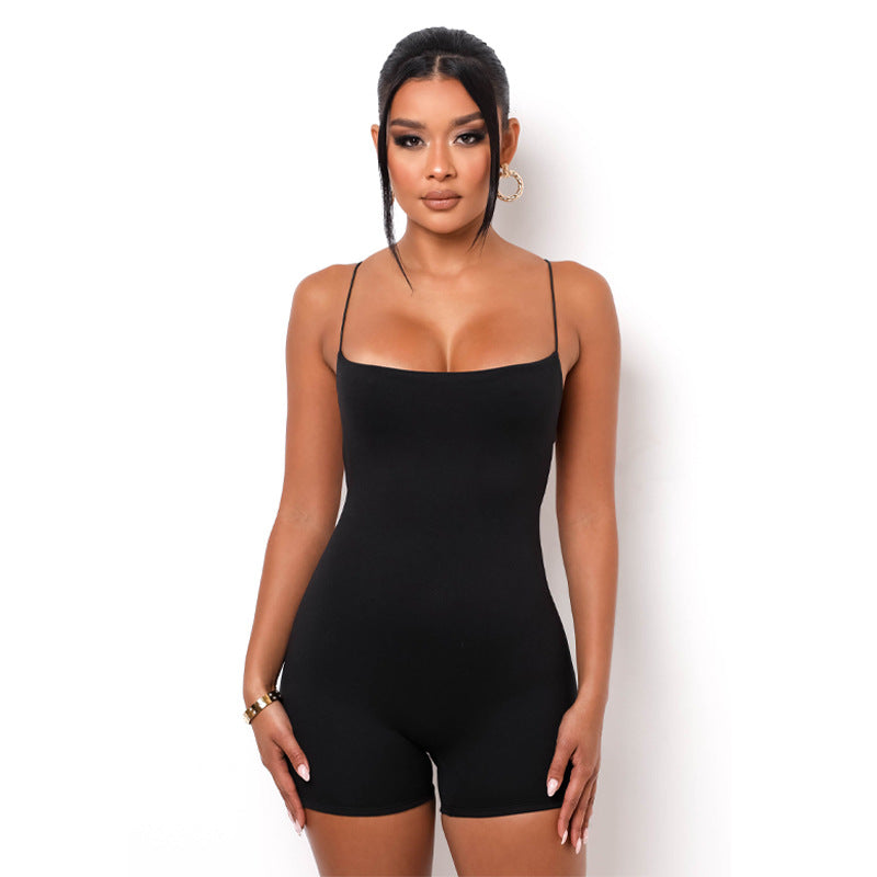 Summer Backless Black Jumpsuits for Women
