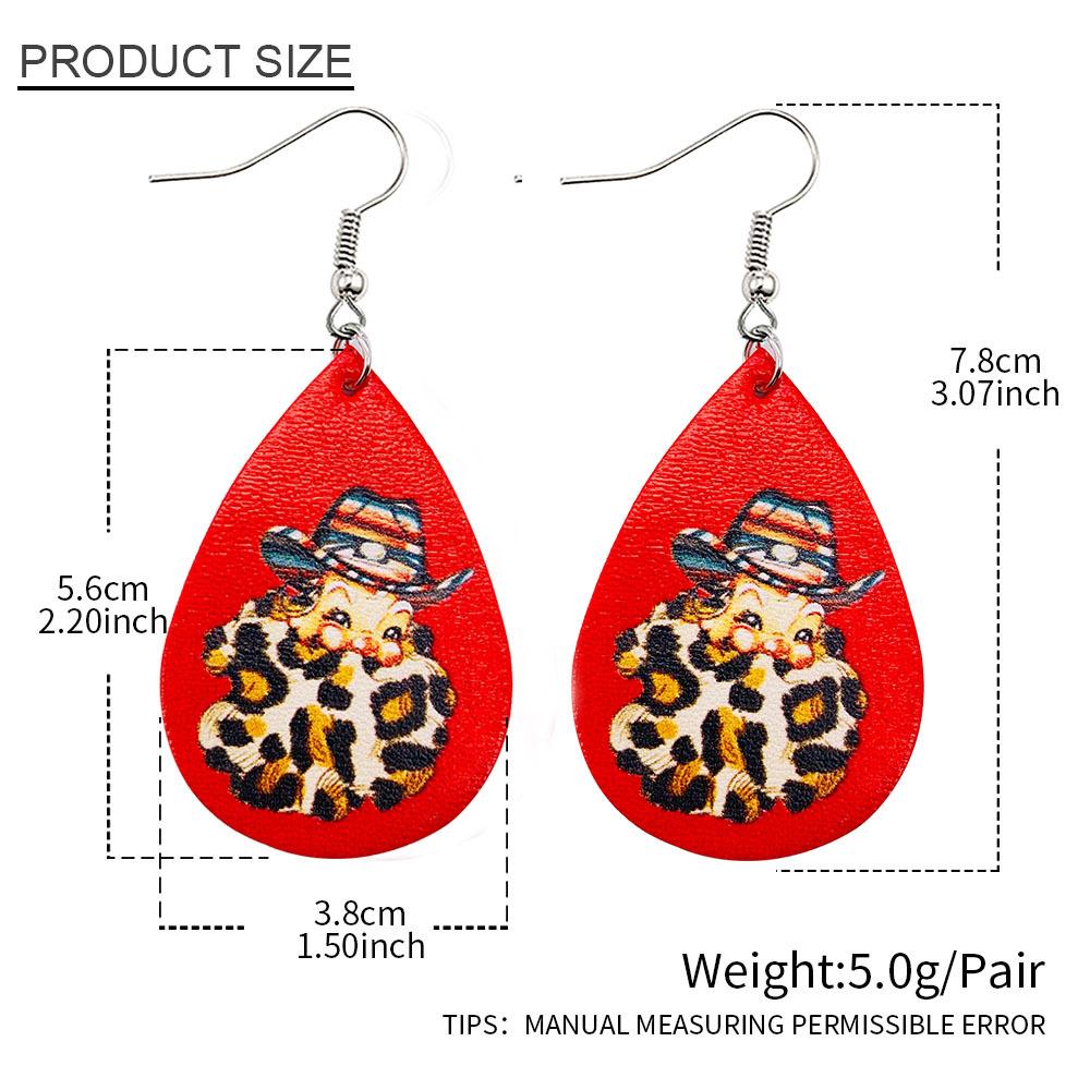 Christmas Vintage Animal Print Earrings 2 Sets