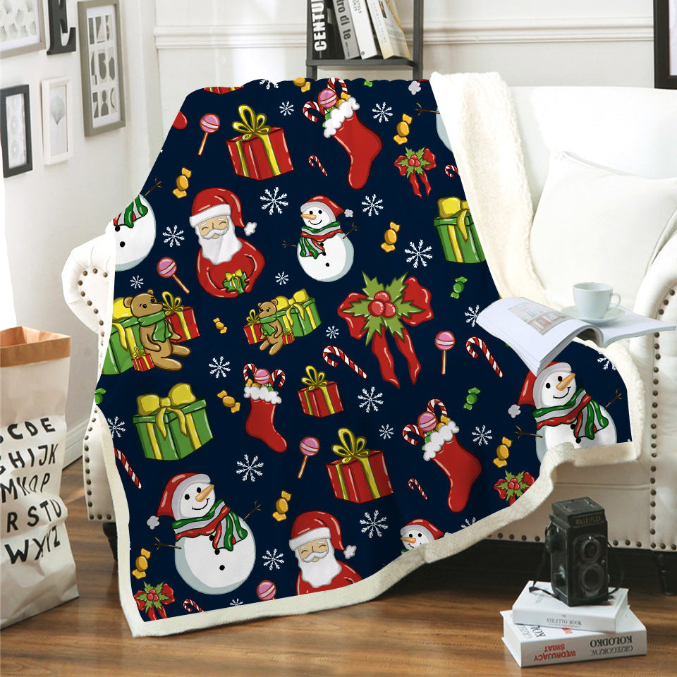 Merry Christmas Santa Claus Lovely Fleece Blanket