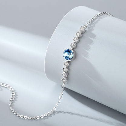 Romantic Luxury Crystal Sliver Bracelet for Women