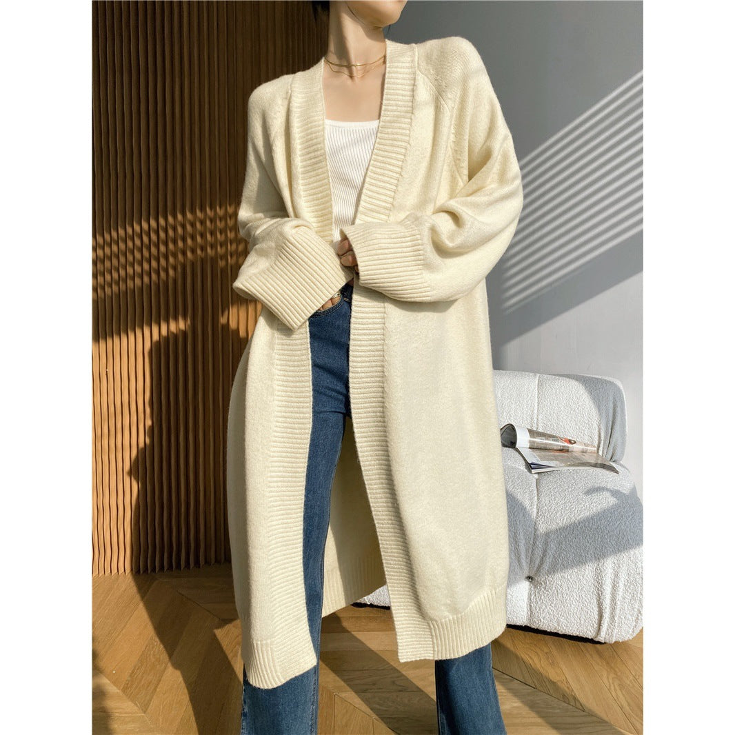 Classy Knitting Cozy Women Long Cardigans