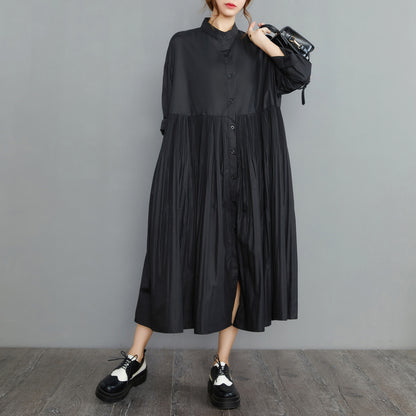 Vintage Stand Collar Plus Sizes Fall Shirts Dresses