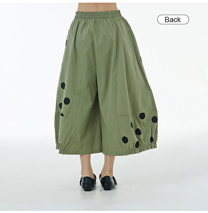 Designed Summer Plus Sizes Wide Legs Pants