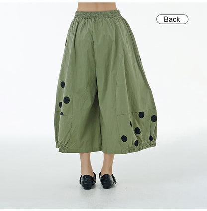 Designed Summer Plus Sizes Wide Legs Pants