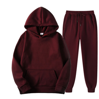 Casual Pullover Hoodies and Sports Pants Sets for Women and Men