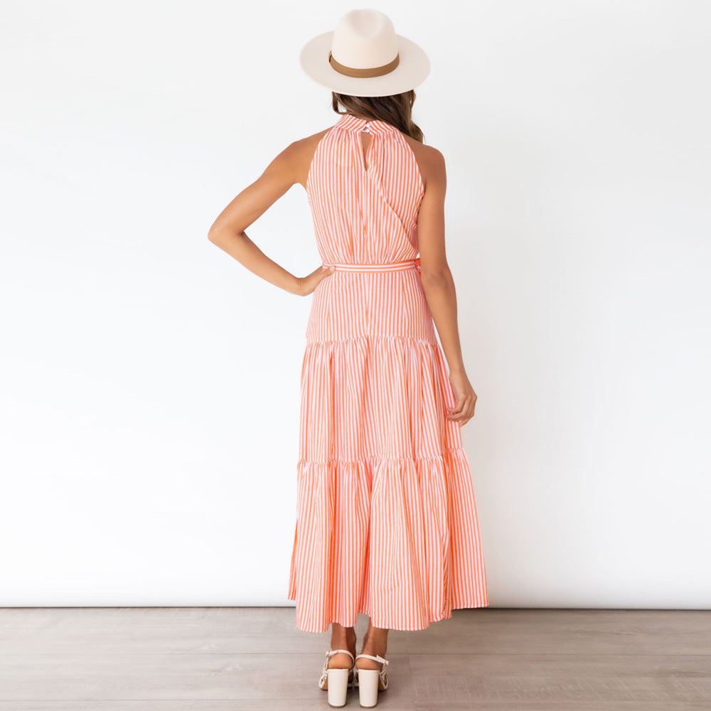 Summer Striped Summer Long Maxi Dresses