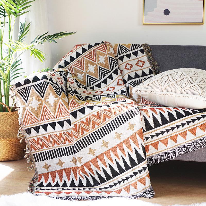 Geometry Pattern Double Side Sofa Blanket--Free Shipping at meselling99