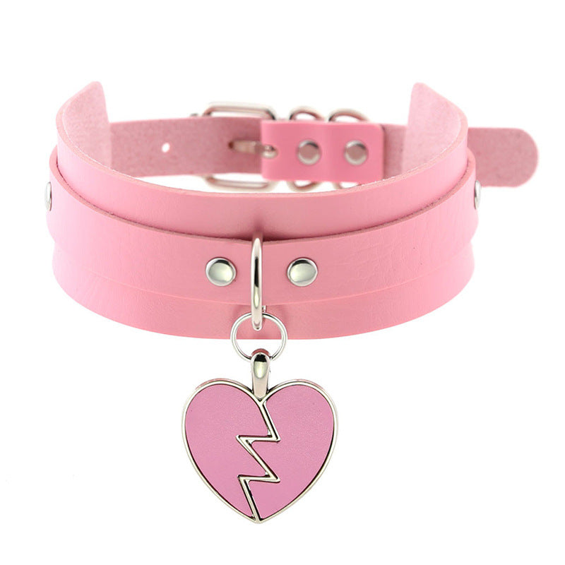 Sweetheart Design PU Leather Clavicle Chain