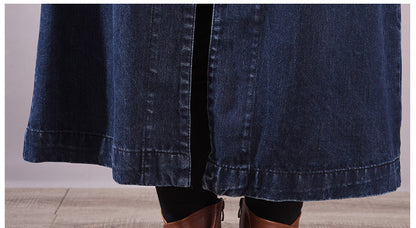 Casual Sleeveless Denim Long Vest