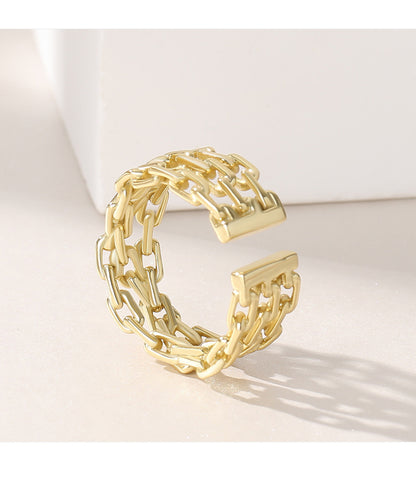 Fashion Bind Chains Silver Rings for Women
