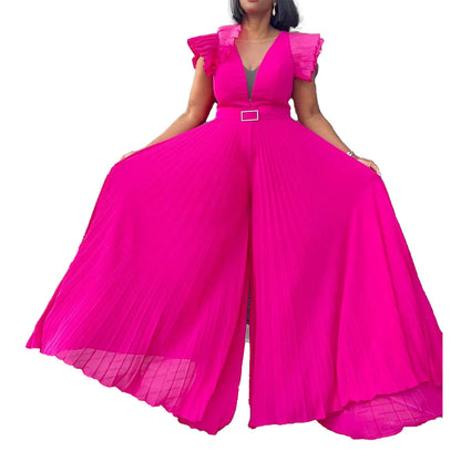 Sexy Plus Sizes Jumpsuits with Belt for Women