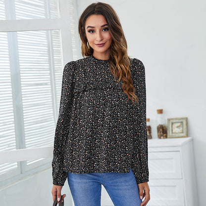 Casual Long Sleeves Spring Top Blouses for Women