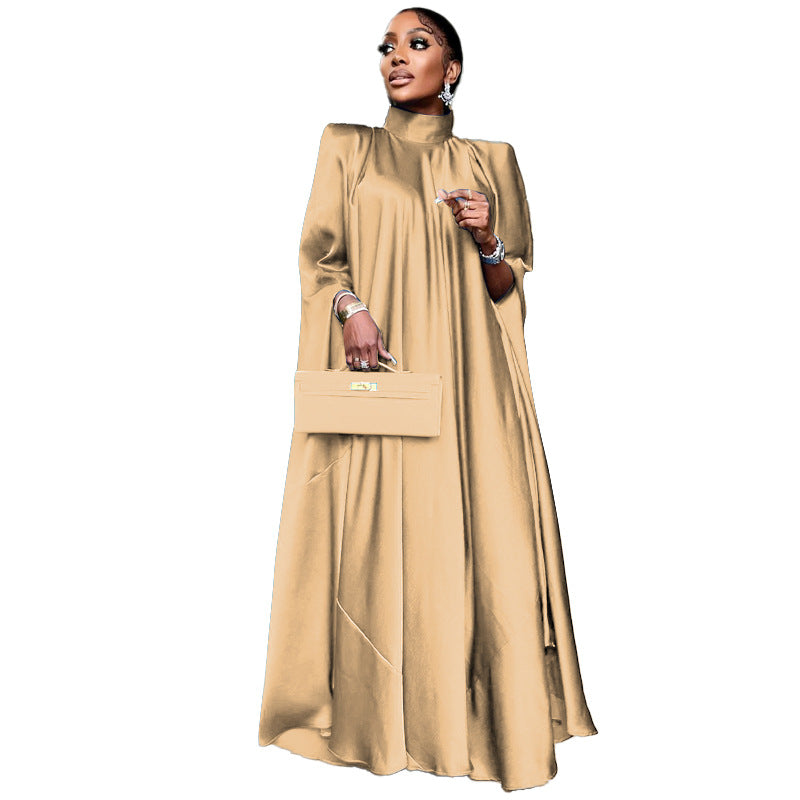 Women High Neck Long Romper Dresses