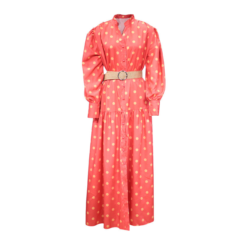 Elegant Women Dot Print Long Maxi Dresses