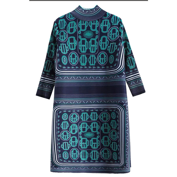 Ethnic High Neck Midi Length Dresses