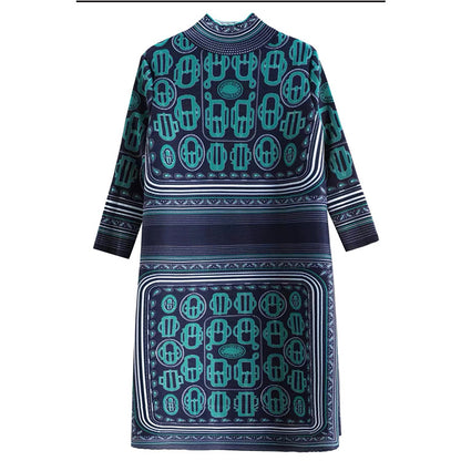 Ethnic High Neck Midi Length Dresses