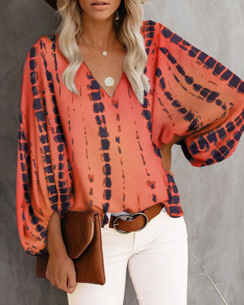 Women V Neck Shirts Blouses Tops-STYLEGOING
