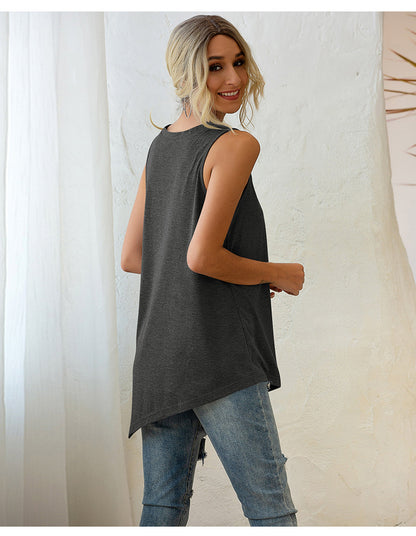 Sexy Sleeveless Irregular Tank Tops for Women