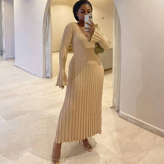 Casual Knitted Long Fall Dresses